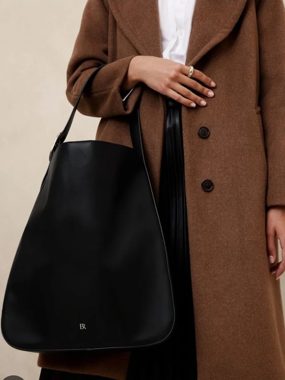 Banana Republic Factory Tan/Brown Leather Shoulder Hobo Bag